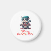 Weihnachtskatze Magnet (Vorne)