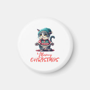 Weihnachtskatze Magnet