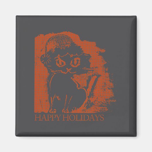 Weihnachtskatze magnet (Vorne)