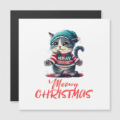 Weihnachtskatze Magnetkarte (Vorne/Hinten)