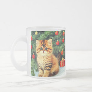 Weihnachtskatze Mattglastasse