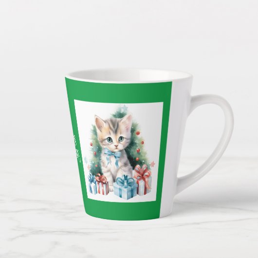 Weihnachtskatze Milchtasse (Rechts)