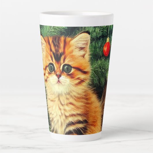 Weihnachtskatze Milchtasse (Vorderseite)