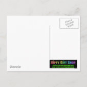 Weihnachtskatze mit Schneeflocken Feiertagspostkarte (Rückseite)