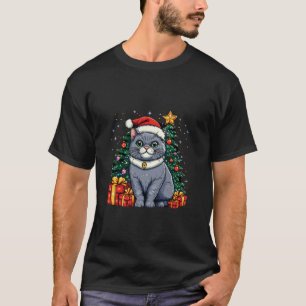 Weihnachtskatze mit WeihnachtsHat British Shorthai T-Shirt