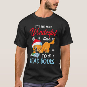 Weihnachtskatze mit Weihnachtsmannmütze für Damen T-Shirt