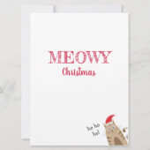 Weihnachtskatze mit Weihnachtsmannmütze in Schneew Karte (Rückseite)