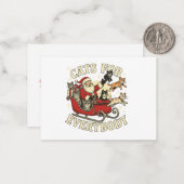 Weihnachtskatze Mitteilungskarte (Vorderseite/Rückseite Beispiel)