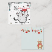 Weihnachtskatze Mitteilungskarte (Vorne/Hinten)