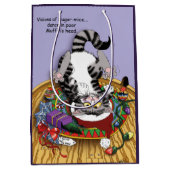 Weihnachtskatze Mittlere Geschenktüte (Vorderseite)