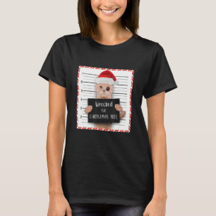 Weihnachtskatze Mugshot Wrecked the Christmas Tree T-Shirt