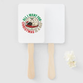 Weihnachtskatze Nap Urlaub Design Fächer (Vorne und Hinten)