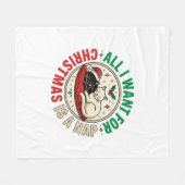 Weihnachtskatze Nap Urlaub Design Fleecedecke (Vorderseite (Horizontal))