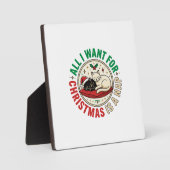 Weihnachtskatze Nap Urlaub Design Fotoplatte (Vorderseite)