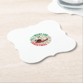 Weihnachtskatze Nap Urlaub Design Untersetzer (angewinkelt)