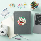 Weihnachtskatze-Nickerchen-Urlaubsdesign Aufkleber (iPad Hülle)