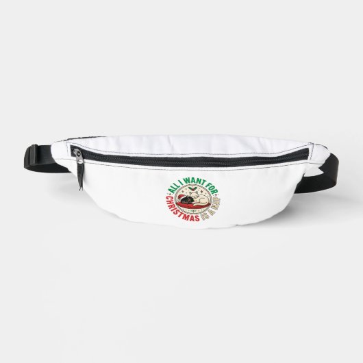 Weihnachtskatze-Nickerchen-Urlaubsdesign Bauchtasche (Vorderseite)