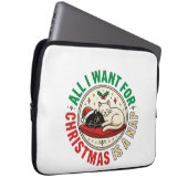 Weihnachtskatze-Nickerchen-Urlaubsdesign Laptopschutzhülle (Vorne Rechts)