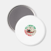 Weihnachtskatze-Nickerchen-Urlaubsdesign Magnet (Vorderseite/Rückseite)
