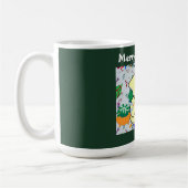 Weihnachtskatze niedlich, personalisierte Texte an Kaffeetasse (Links)