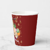 Weihnachtskatze niedlich, personalisierte Texte an Pappbecher (Links)