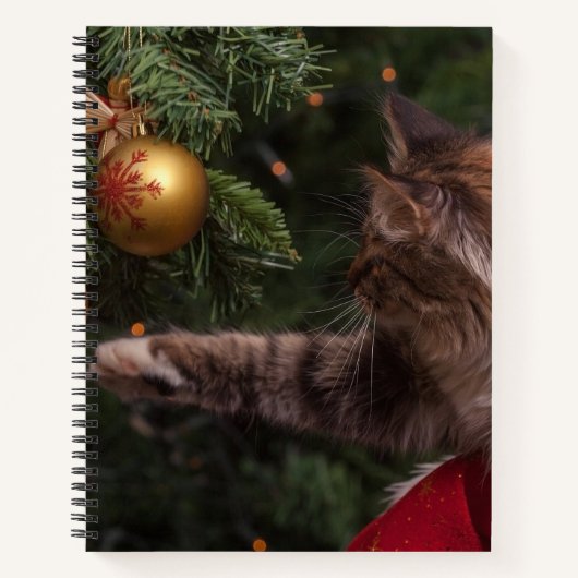 Weihnachtskatze Notizblock (Vorderseite)