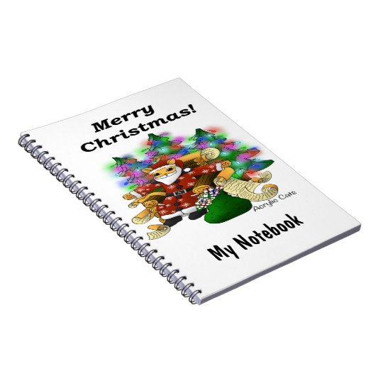 Weihnachtskatze Notizblock (Rechte Seite)