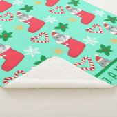 Weihnachtskatze Original Art Sherpa Blanket Sherpadecke (3/4)
