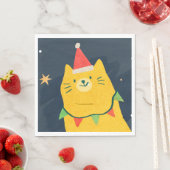 WEIHNACHTSKATZE-PAPIERSERVIETTEN SERVIETTE (Beispiel)