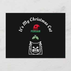 Weihnachtskatze - Persisch Postkarte
