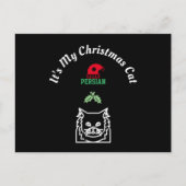 Weihnachtskatze - Persisch Postkarte (Vorderseite)