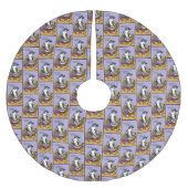 Weihnachtskatze Polyester Weihnachtsbaumdecke (Vorderseite)