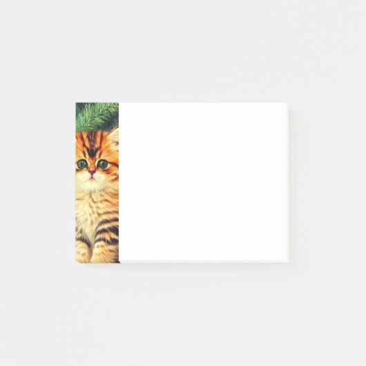 Weihnachtskatze Post-it Klebezettel (Vorderseite)