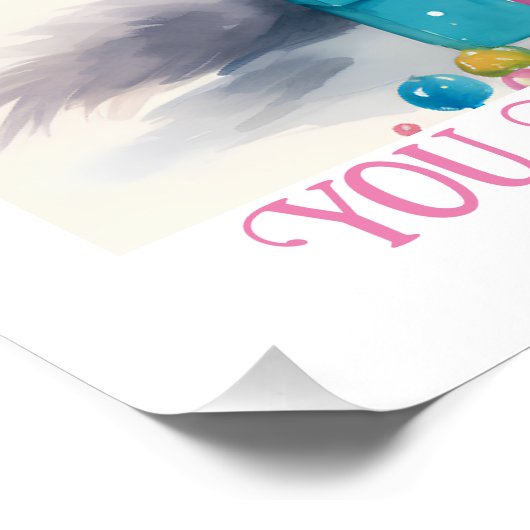 Weihnachtskatze Poster (Ecke)