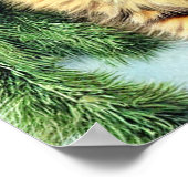 Weihnachtskatze Poster (Ecke)