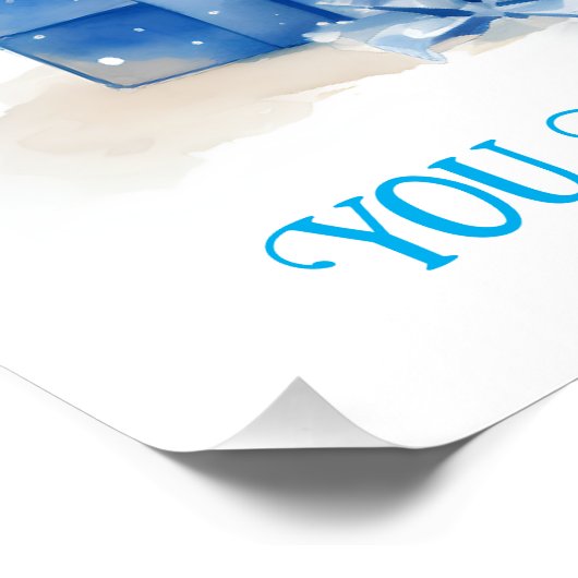 Weihnachtskatze Poster (Ecke)