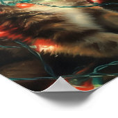 Weihnachtskatze Poster (Ecke)