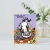 Weihnachtskatze Postkarte (Stehend Vorderseite)