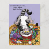 Weihnachtskatze Postkarte (Vorderseite)