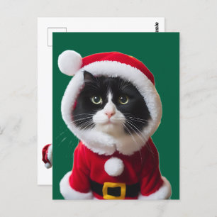 Weihnachtskatze Postkarte
