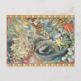 Weihnachtskatze Postkarte