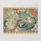 Weihnachtskatze Postkarte (Vorderseite)