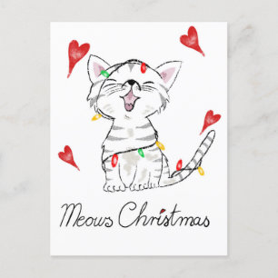 Weihnachtskatze Postkarte