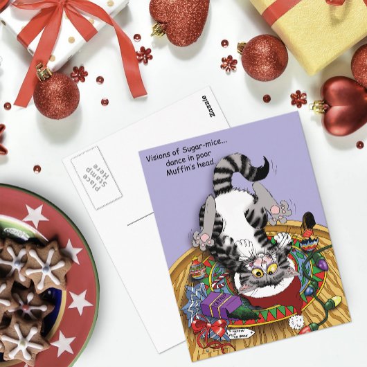 Weihnachtskatze Postkarte