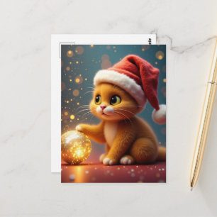 Weihnachtskatze Postkarte