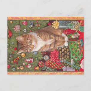 Weihnachtskatze Postkarte