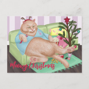 Weihnachtskatze Postkarte