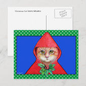 Weihnachtskatze Postkarte (Vorne/Hinten)