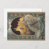 Weihnachtskatze Postkarte (Vorne/Hinten)