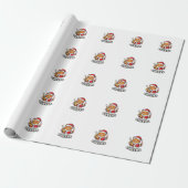 Weihnachtskatze Prost-Vektor-Design Geschenkpapier (Ungerollt)